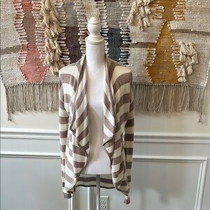 Express Beige and Cream Knit Cardigan